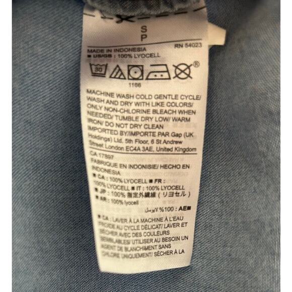 Gap Chambray Denim Dress Sz Small - Picture 4 of 5